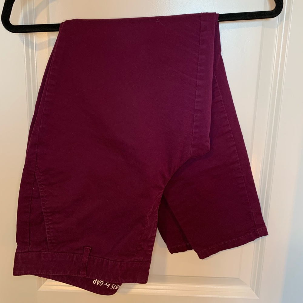 Gap Skinny Mini Beach Plum Magenta Khakis Size 12